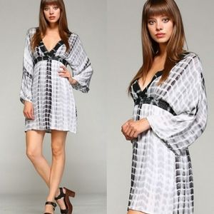 🐀HP Tie Dye Kimono Style Empire Babydoll Dress